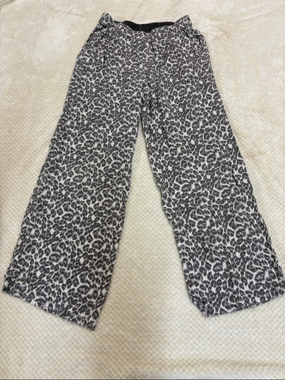 Aerie leopard wide leg boxer pants